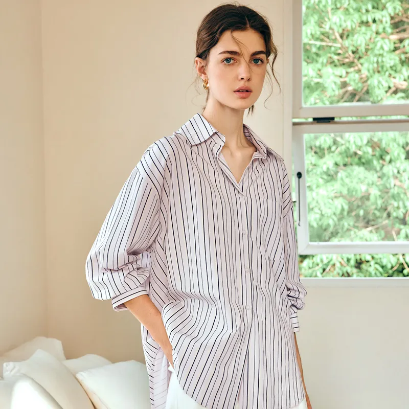 Olrain Shirt Women's Violet Stripes-4