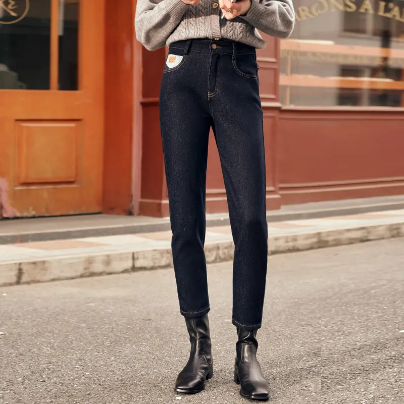 Olrain Jeans Women's Dark Blue-3