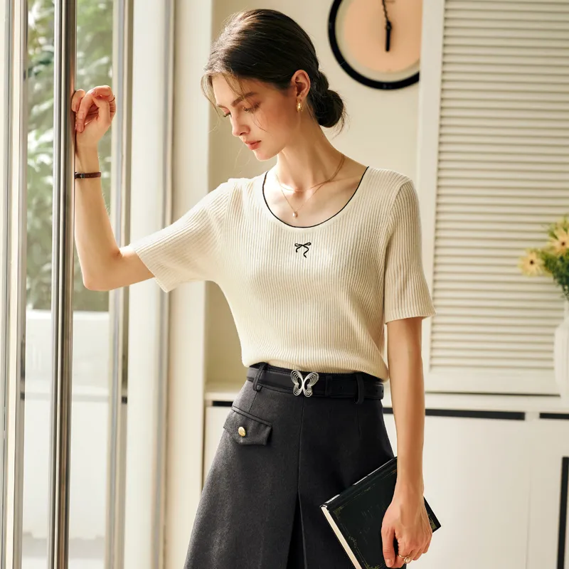 Olrain Polo Shirt Women's Beige Apricot-6