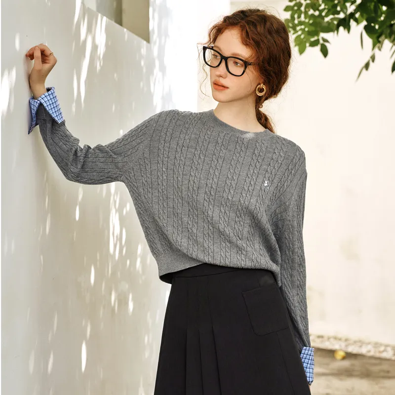 Olrain Sweaters Women's Gray-4
