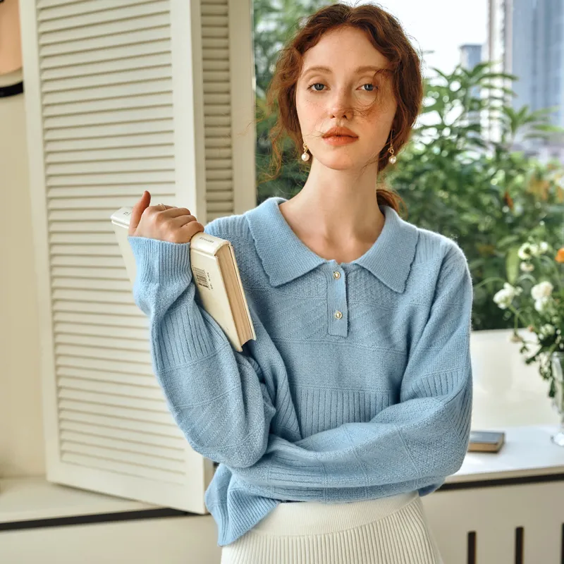 Olrain Sweater Women's Aqua Blue-2