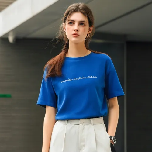 Olrain Regular T Shirt Women's nylon Blue