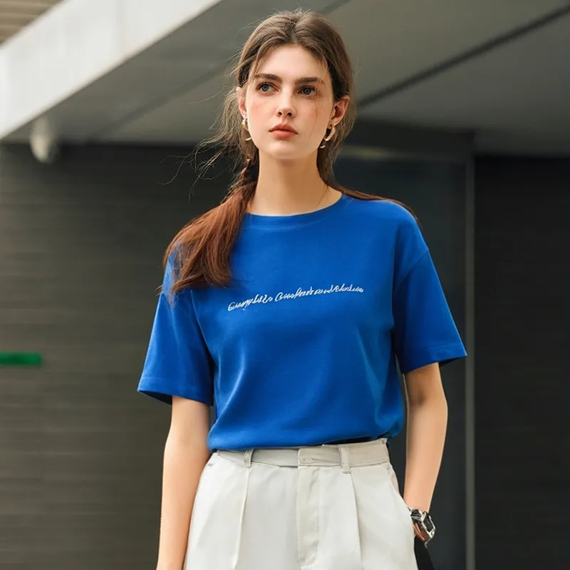 Olrain Regular T Shirt Women's Klein Blue-0