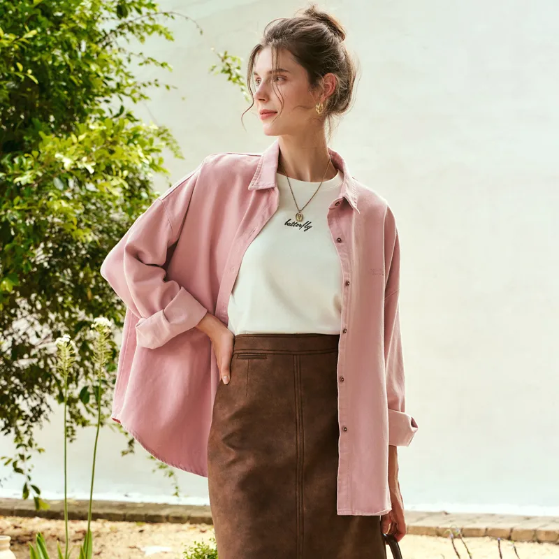 Olrain Shirts Women's Pink-4