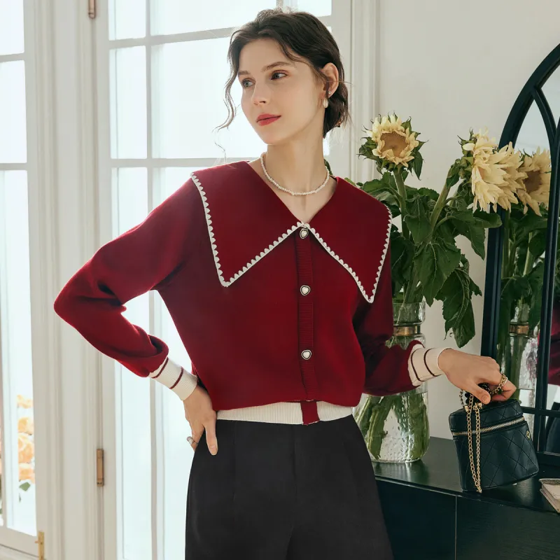 Olrain Sweaters Women's Red-3