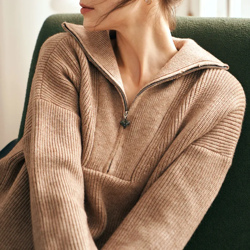 Olrain Knitwear Women's Light Camel-2