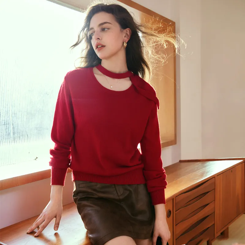 Olrain Sweater Women's Deep Red-2