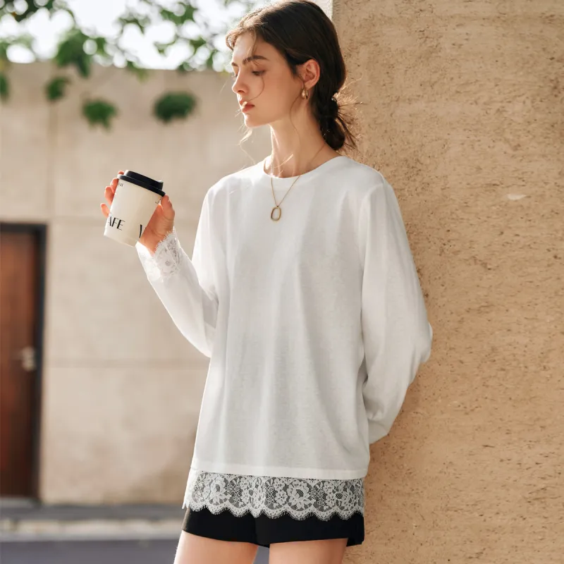 Olrain T Shirts Women's White-4