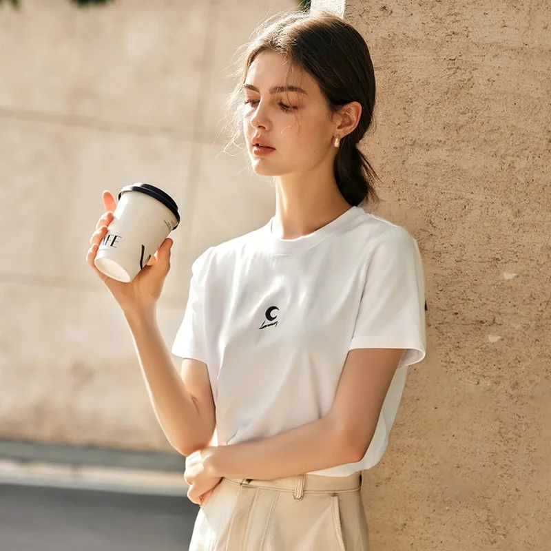 Olrain Regular T Shirt Women's White-2