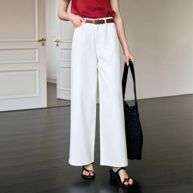 Olrain Casual Pants Women's White-2