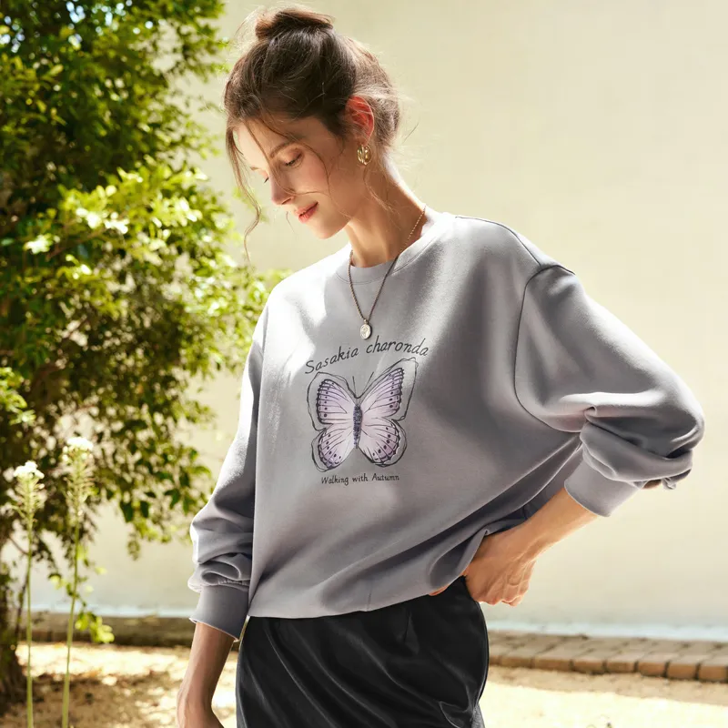 Olrain Sweatshirts Women's Gray-2