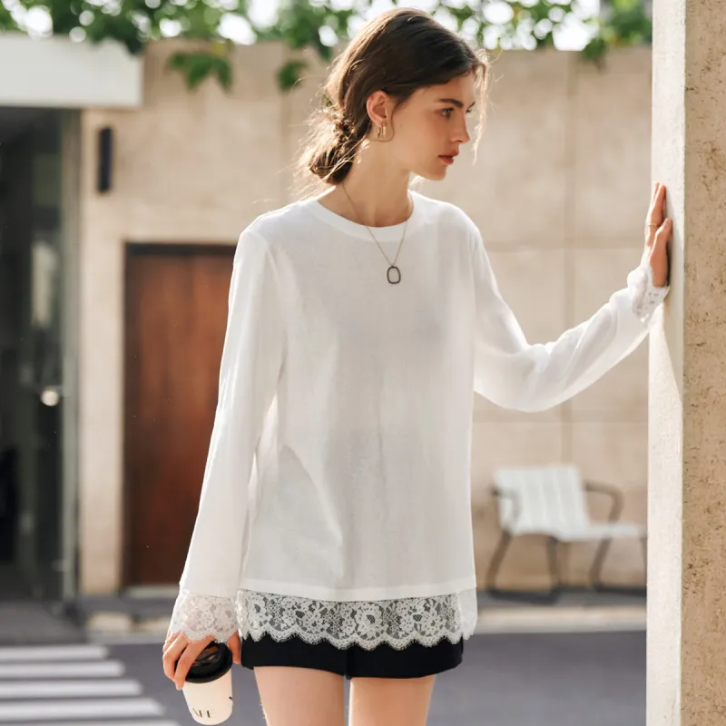 Olrain T Shirts Women's White-5