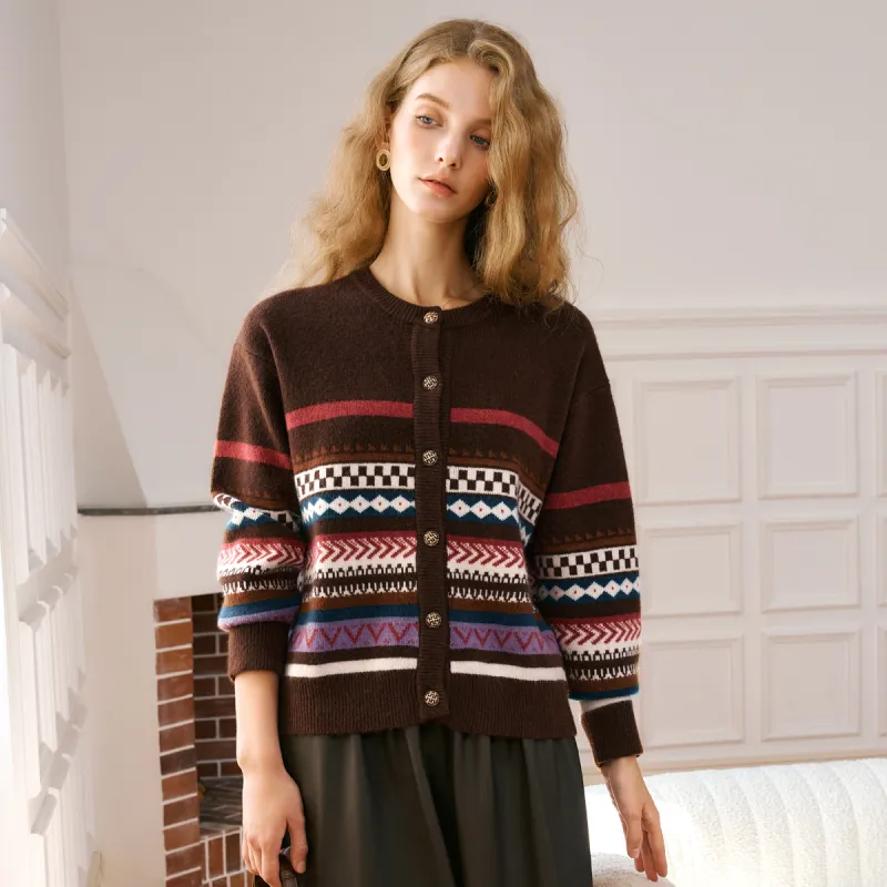 Olrain Sweaters Women's Coffee-4
