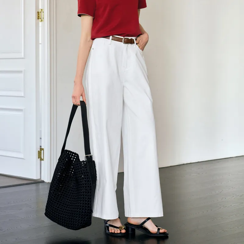 Olrain Casual Pants Women's White-5