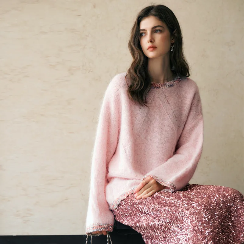 Olrain Sweaters Women's Pink-5