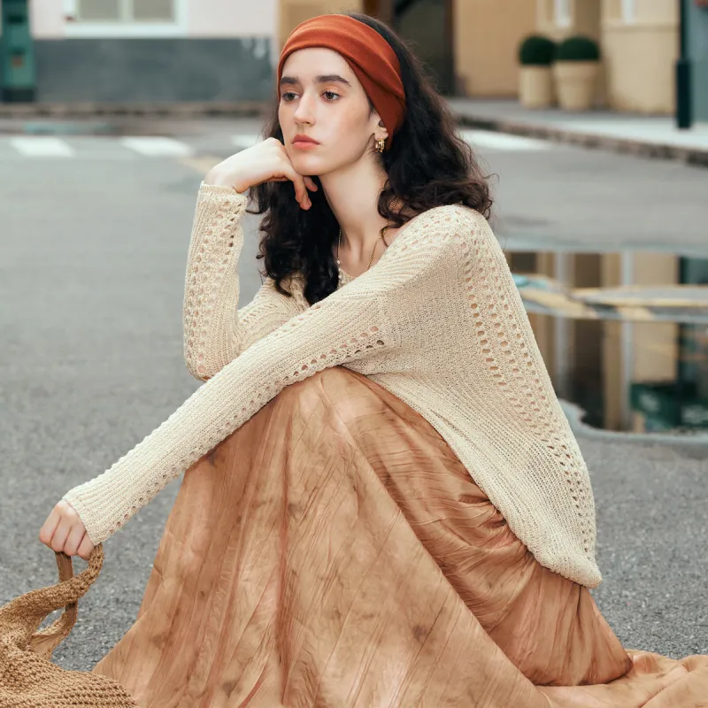 Olrain Knitwear Women's Milk Tea Beige-4