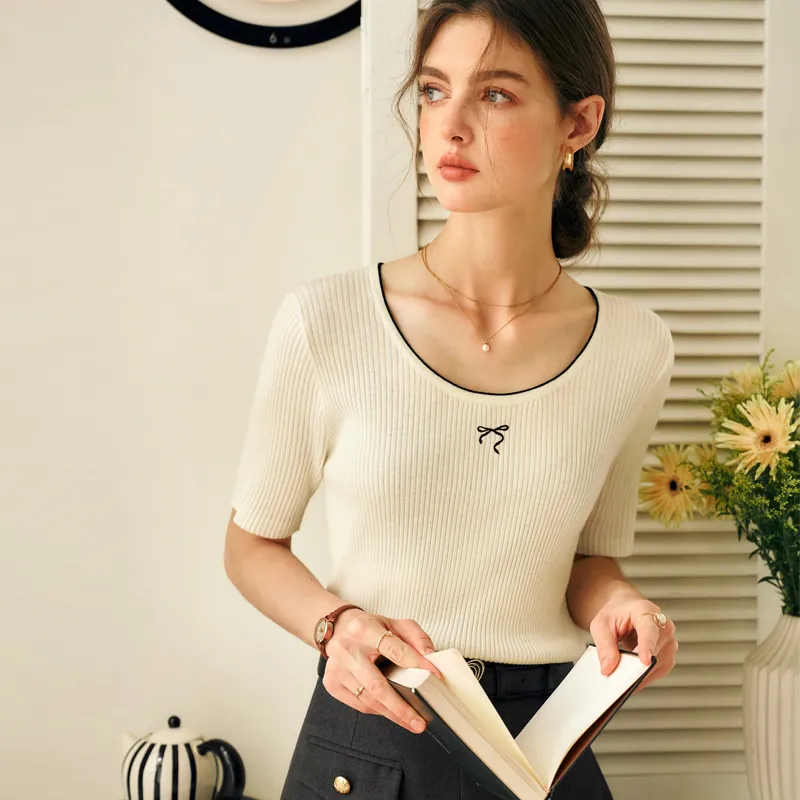 Olrain Polo Shirt Women's Beige Apricot-2