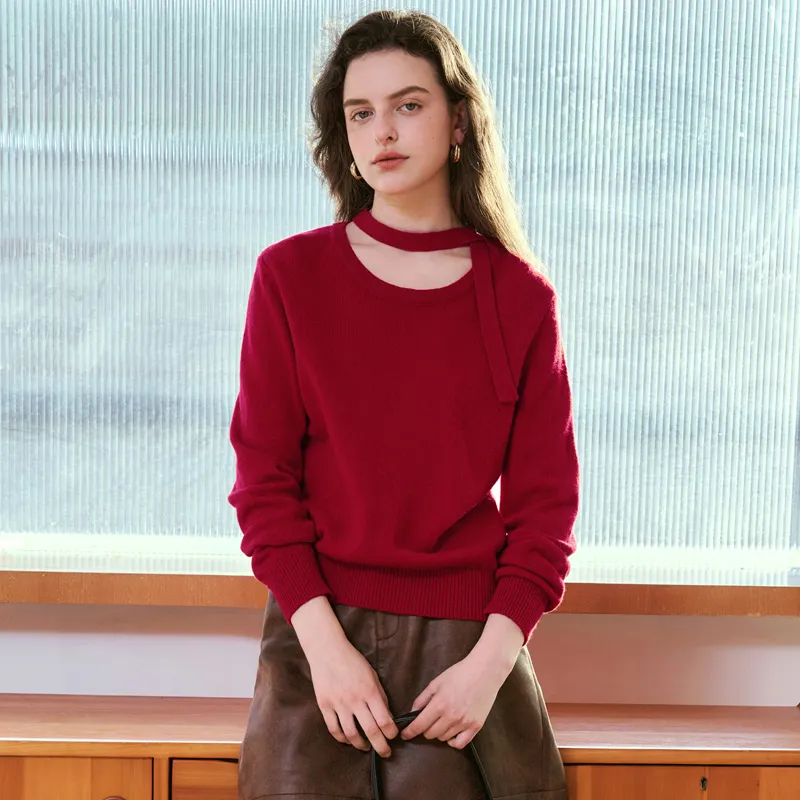 Olrain Sweater Women's Deep Red-6
