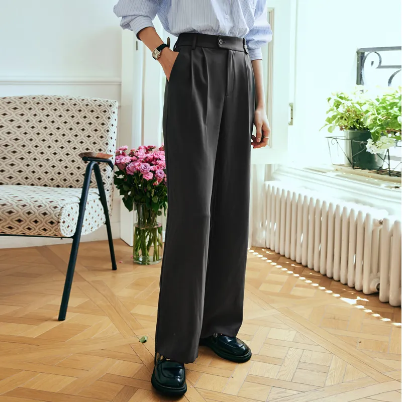 Olrain Casual Pants Women's Gray-4