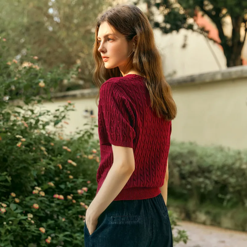 Olrain Knitwear Women's Ancora Red-6