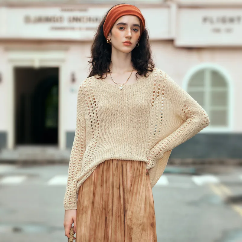 Olrain Knitwear Women's Milk Tea Beige-3