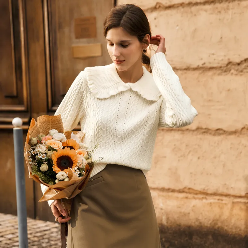 Olrain Sweater Women's Coconut Milk White-4