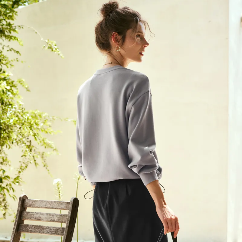 Olrain Sweatshirts Women's Gray-3