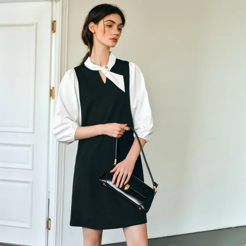 Olrain Long Sleeved Dresses Women's Black-2