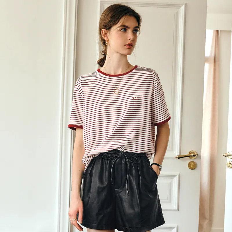 Olrain T Shirt Women's Vintage Red-3