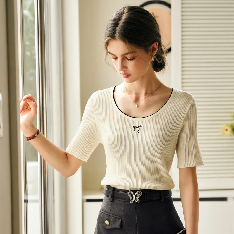 Olrain Polo Shirt Women's Beige Apricot-3