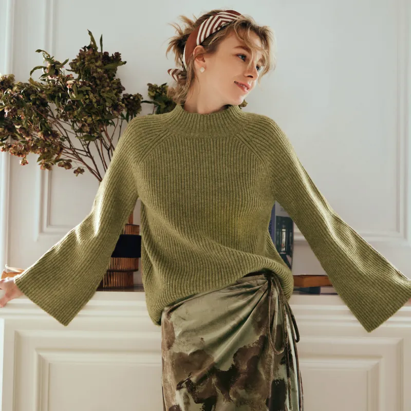 Olrain Sweater Women's Olive Green-5
