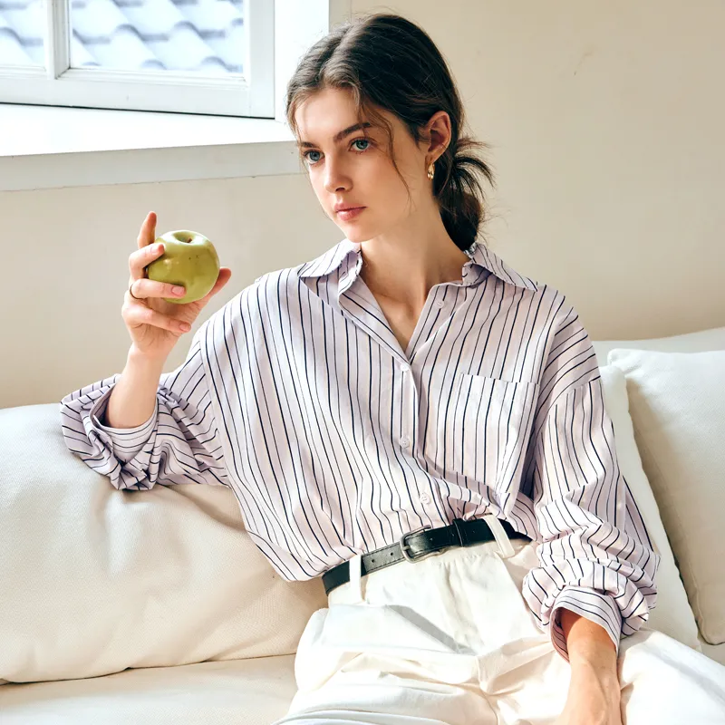 Olrain Shirt Women's Violet Stripes-1