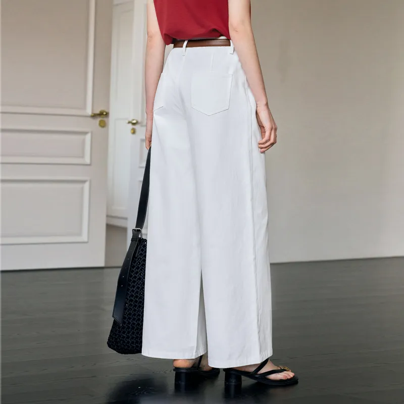 Olrain Casual Pants Women's White-4