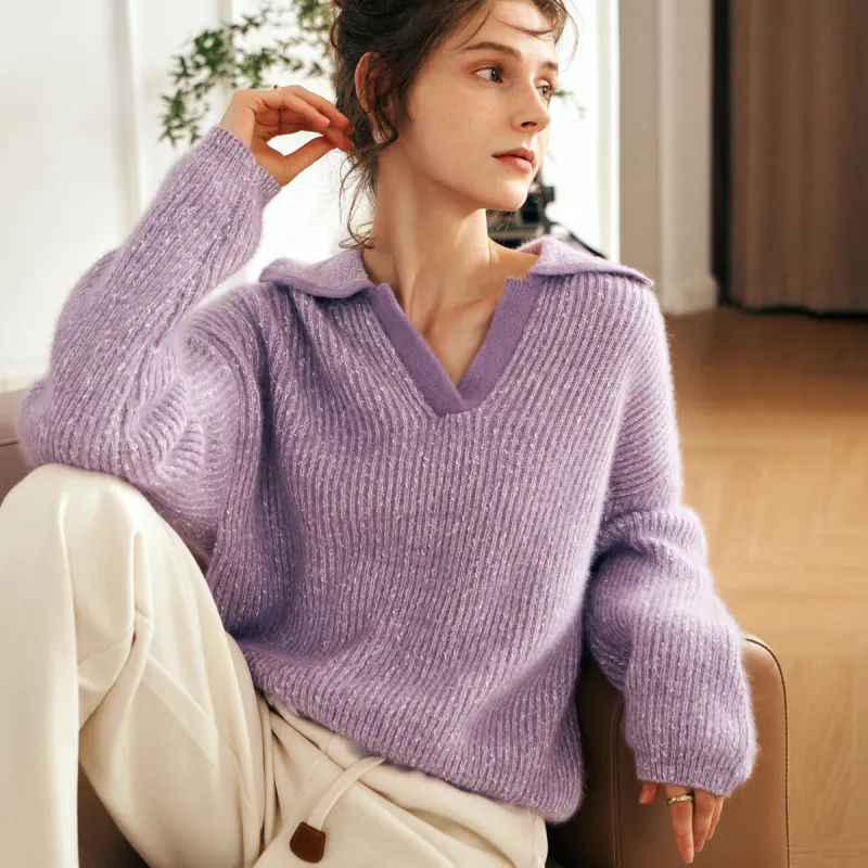 Olrain Sweaters Women's Purple-2