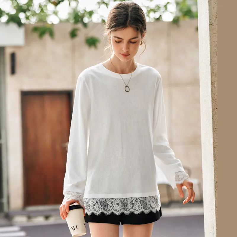 Olrain T Shirts Women's White-2