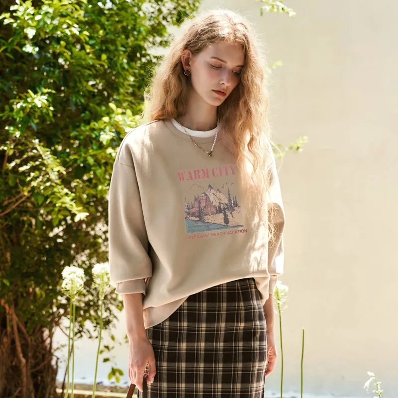 Olrain Sweatshirt Women's Khaki-3