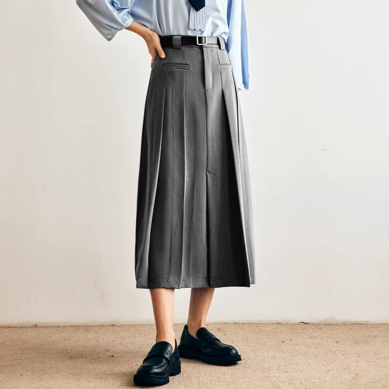 Olrain Skirt Spring Model Women's Gray-4