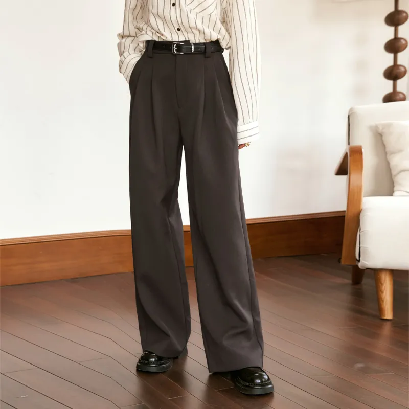 Olrain Casual Pants Women's Coffee-4