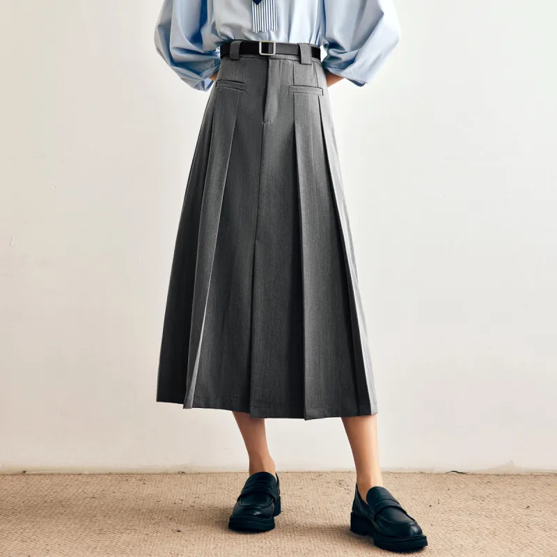 Olrain Skirt Spring Model Women's Gray-2