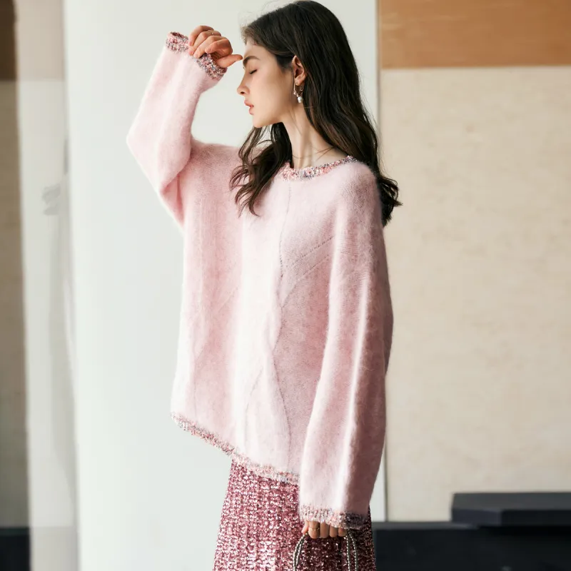 Olrain Sweaters Women's Pink-2