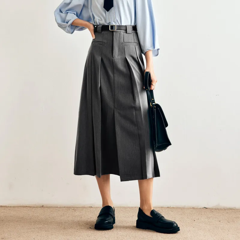 Olrain Skirt Spring Model Women's Gray-6