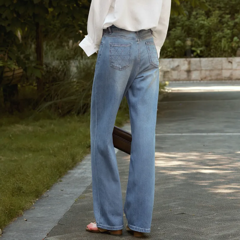 Olrain Jeans Women's Nostalgic Blue-5