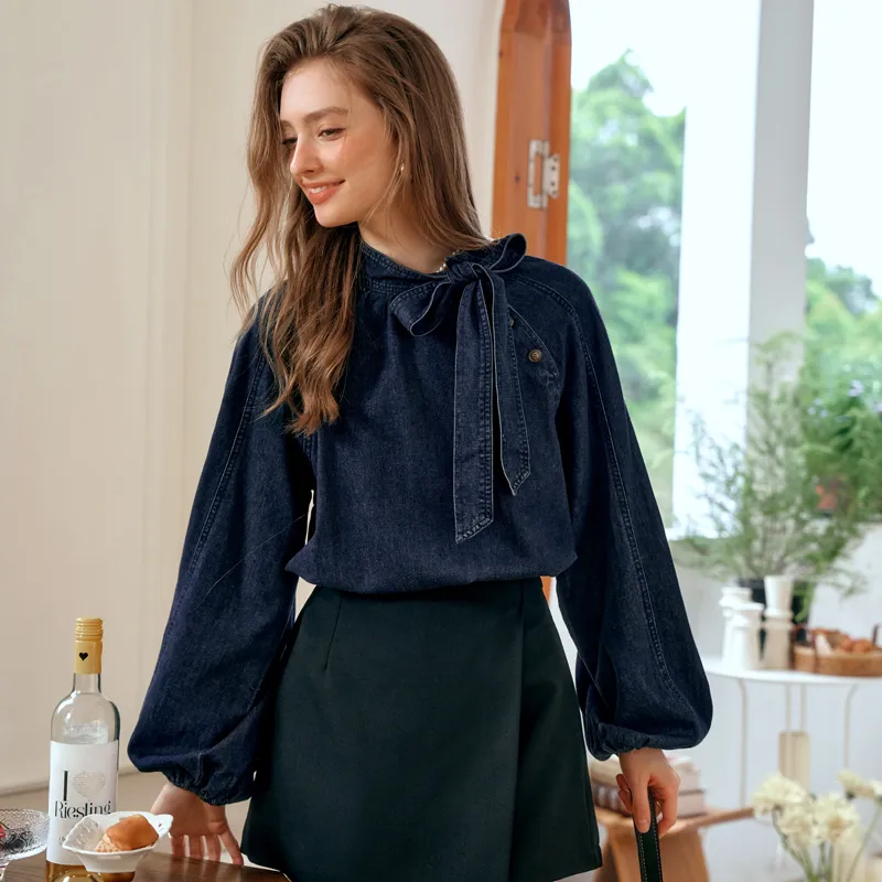 Olrain Shirts Women's Dark Blue-2