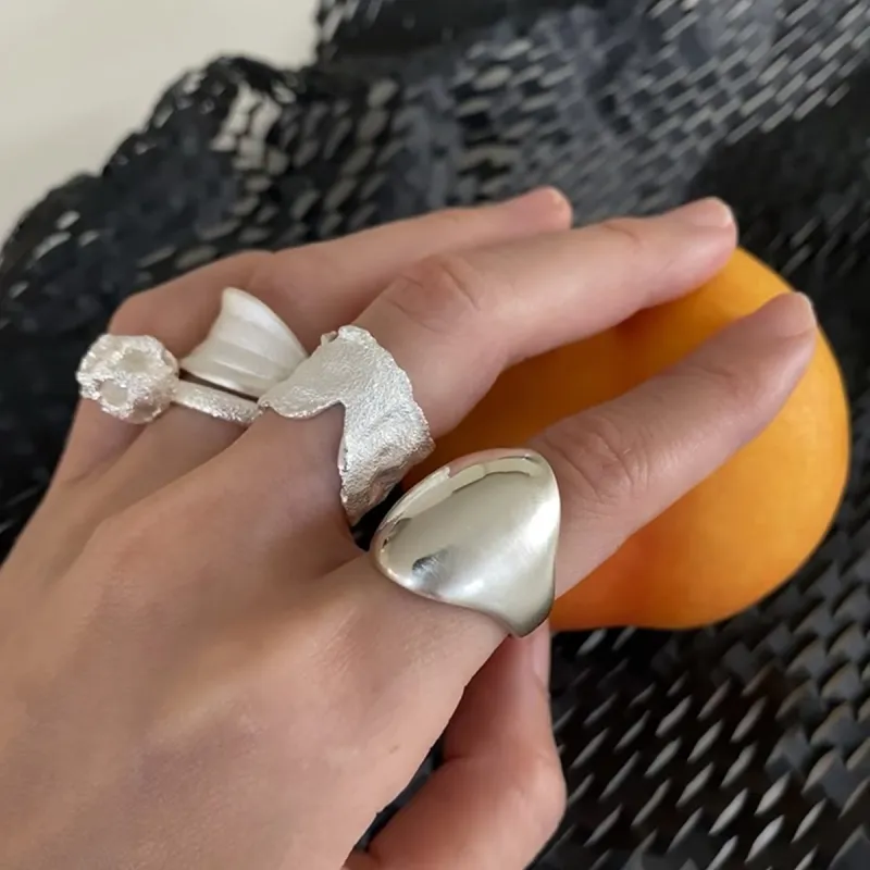 Qurioustone 925 Sterling Silver Rings Unisex-3