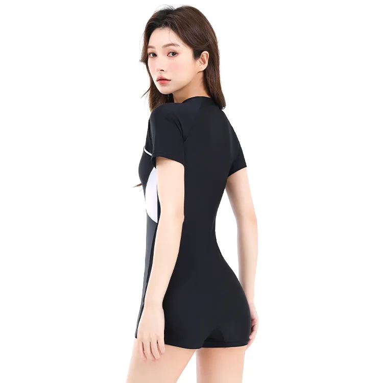 LiNing One piece Swimsuit Women's Black White Gray-1
