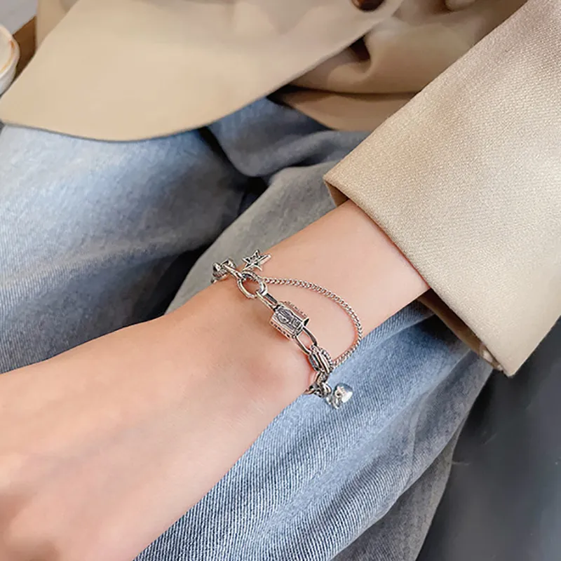 Nine Music S925 Silver Bracelets Unisex-5