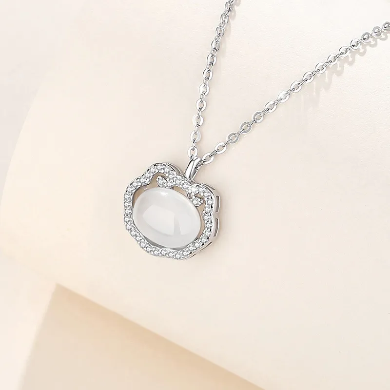 Nine Music Chalcedony Necklaces Women's-3