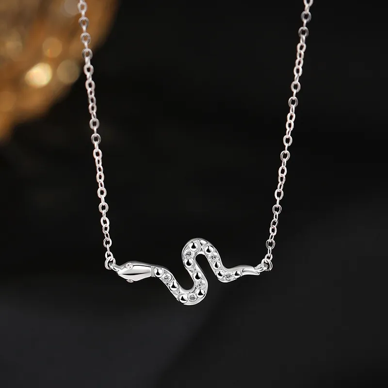 Nine Music S925 Silver Necklaces Women's Rose Gold/White-1
