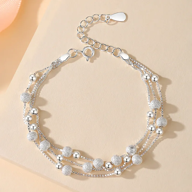 Nine Music Foot Silver 990 Bracelets Women's-1