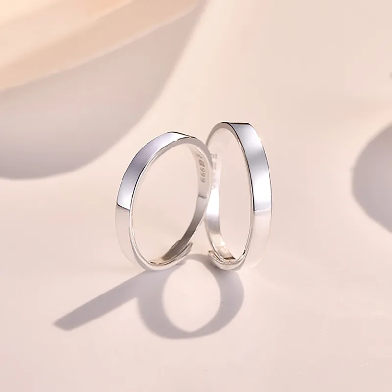 Nine Music 999 Fine Silver Sterling Silver Rings Unisex-7
